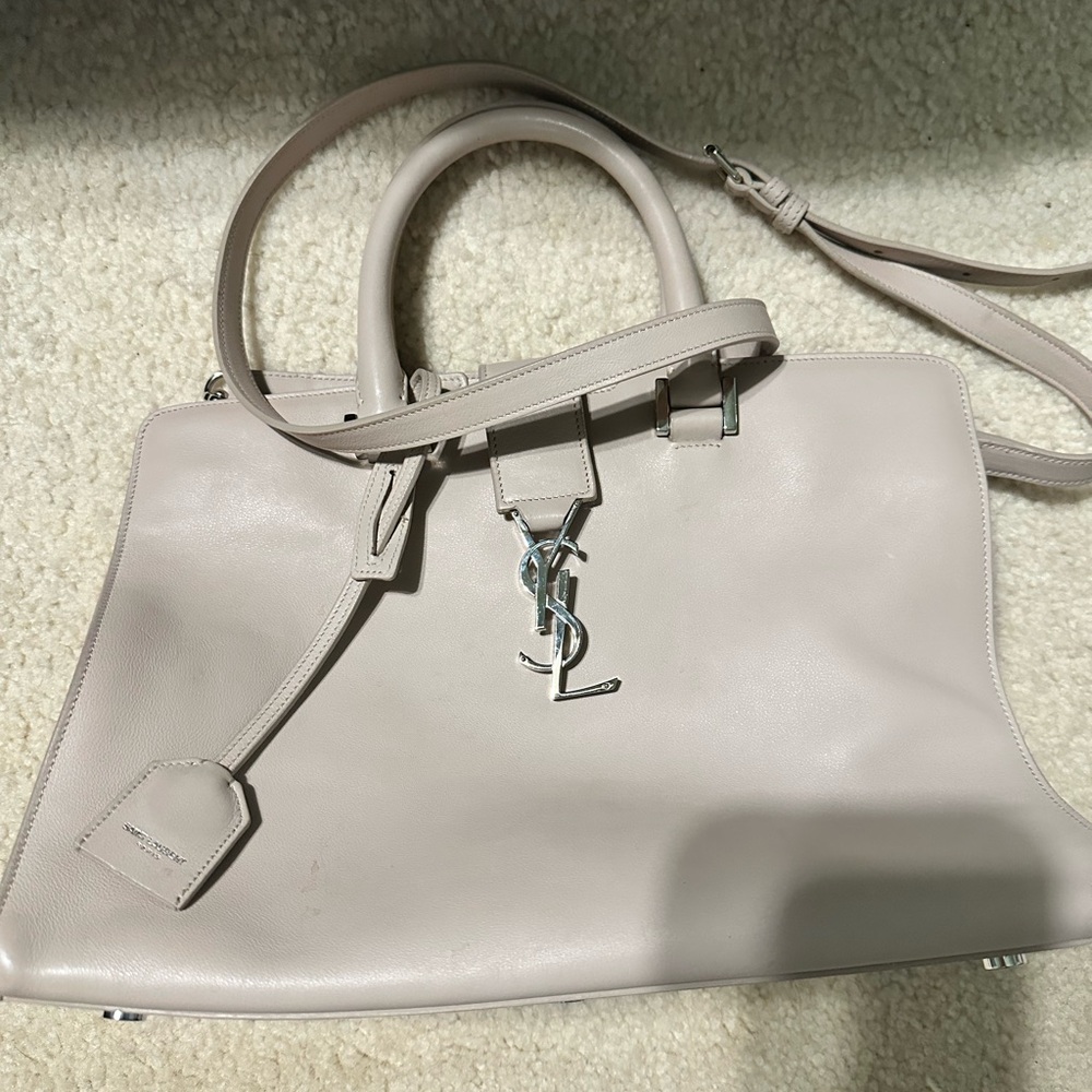Saint Laurent Light Beige Satchel Bag
